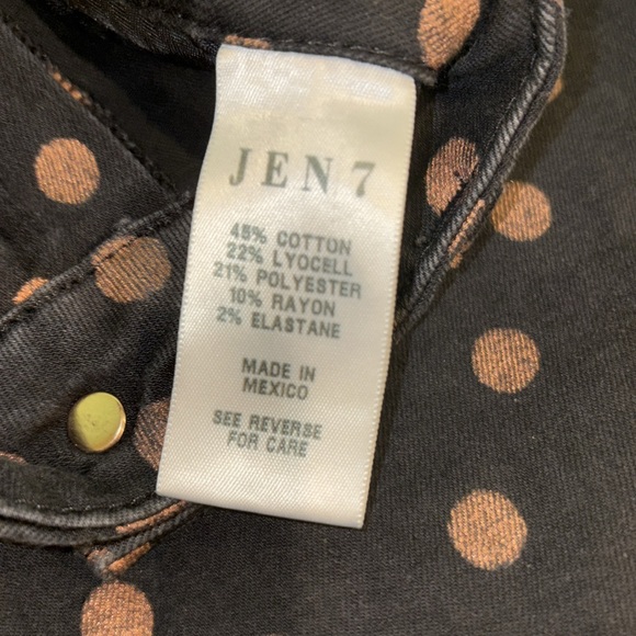 Jen 7 by 7 for all Mankind Polka Dot ankle Skinny Jeans. Size 14. - Picture 5 of 6